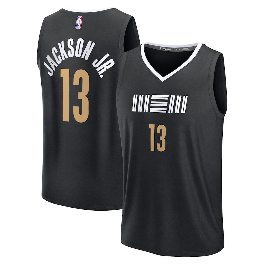 Men Memphis Grizzlies 13 Jaren Jackson Jr. Fanatics Branded Black City Edition 2023-24 Fast Break NBA Jersey